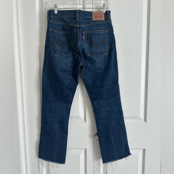 LEVIS Copped Frayed Edge Boot Cut Jeans - Picture 4 of 4